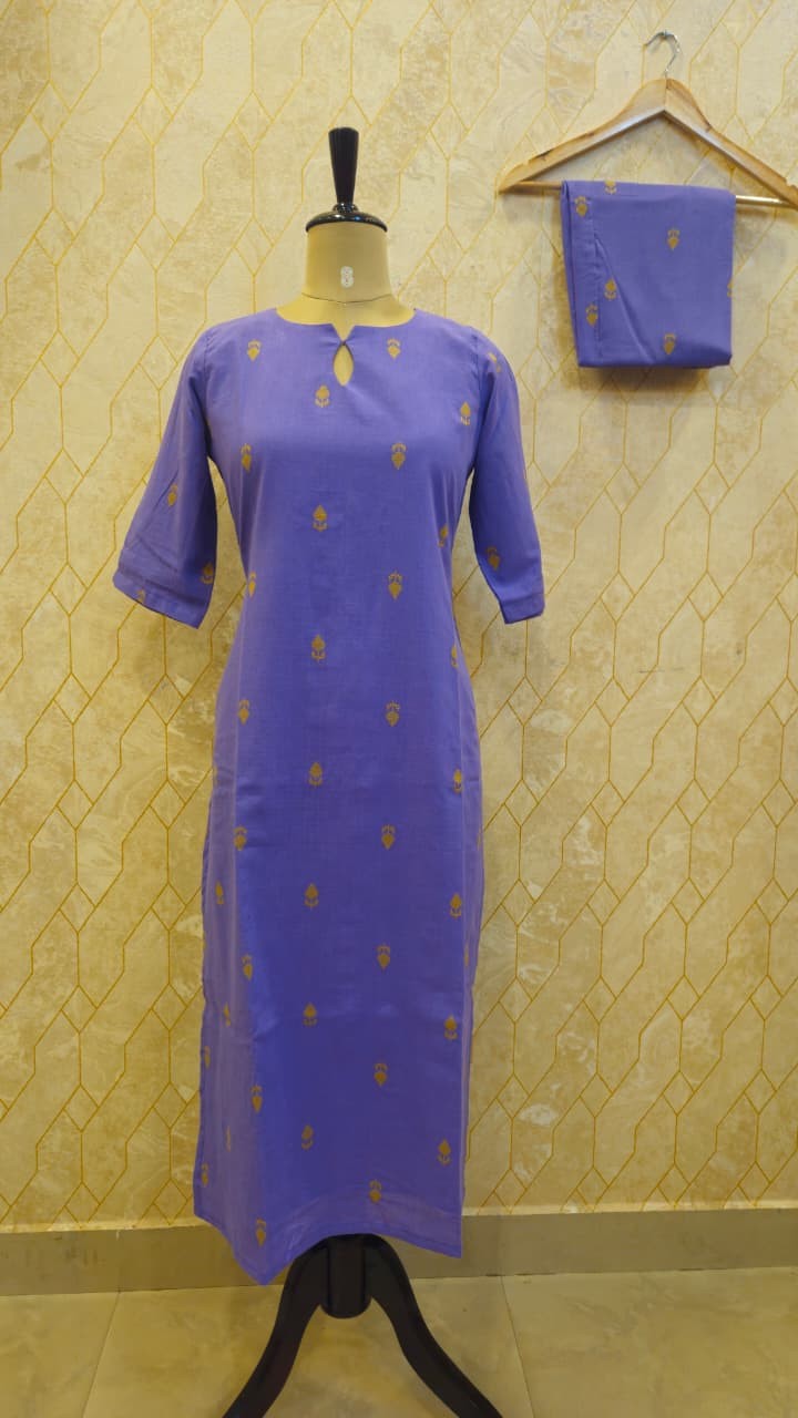 Lavender Handloom Cotton 2-Piece Co-ord Set