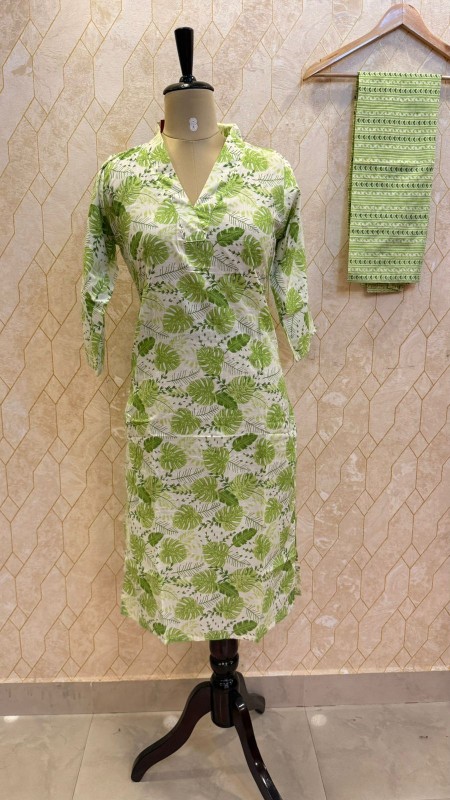 Verdant Whisper Cotton Co-Ord Set