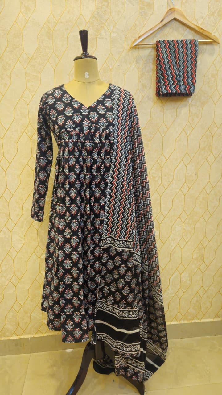 Black Cotton 3-Piece  Set