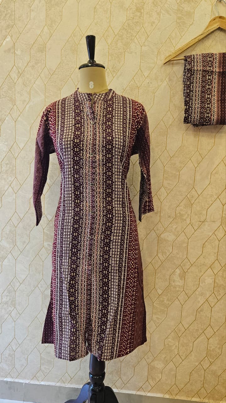 Maroon Fusion Co-Ord Set