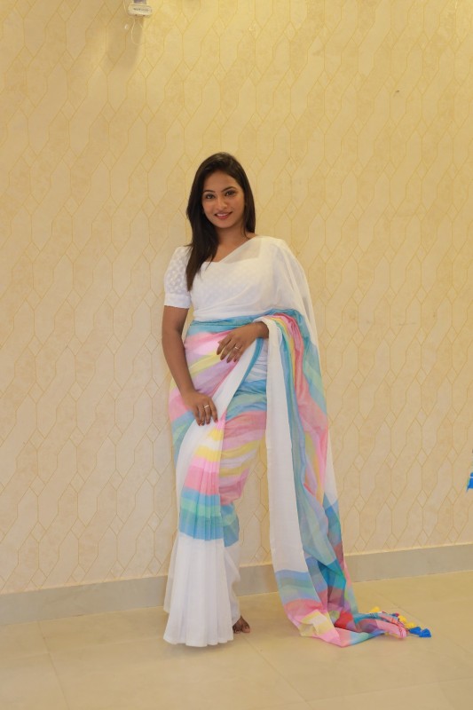 White Rainbow Mul cotton